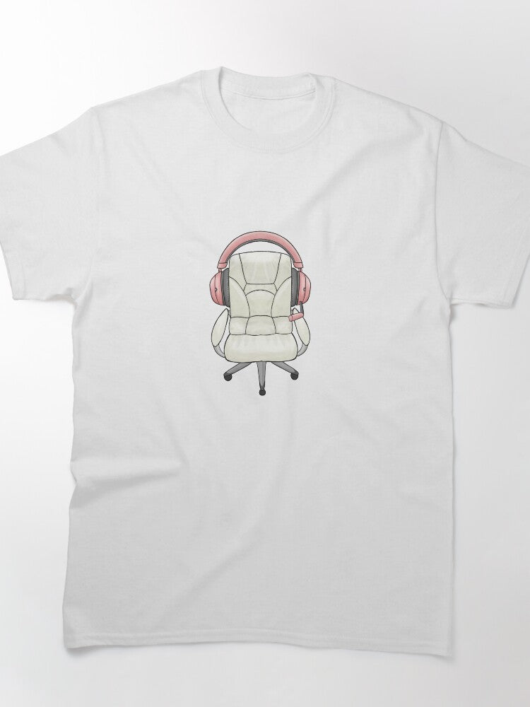 Gaming chair pink headphones Classic T-Shirt