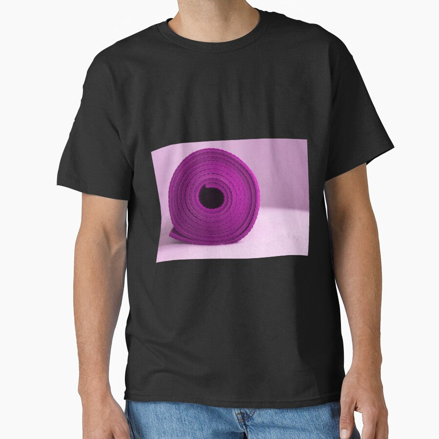 Purple Yoga Mat Classic T-Shirt