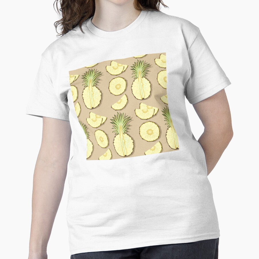 Tender pineapple, beige background Classic T-Shirt