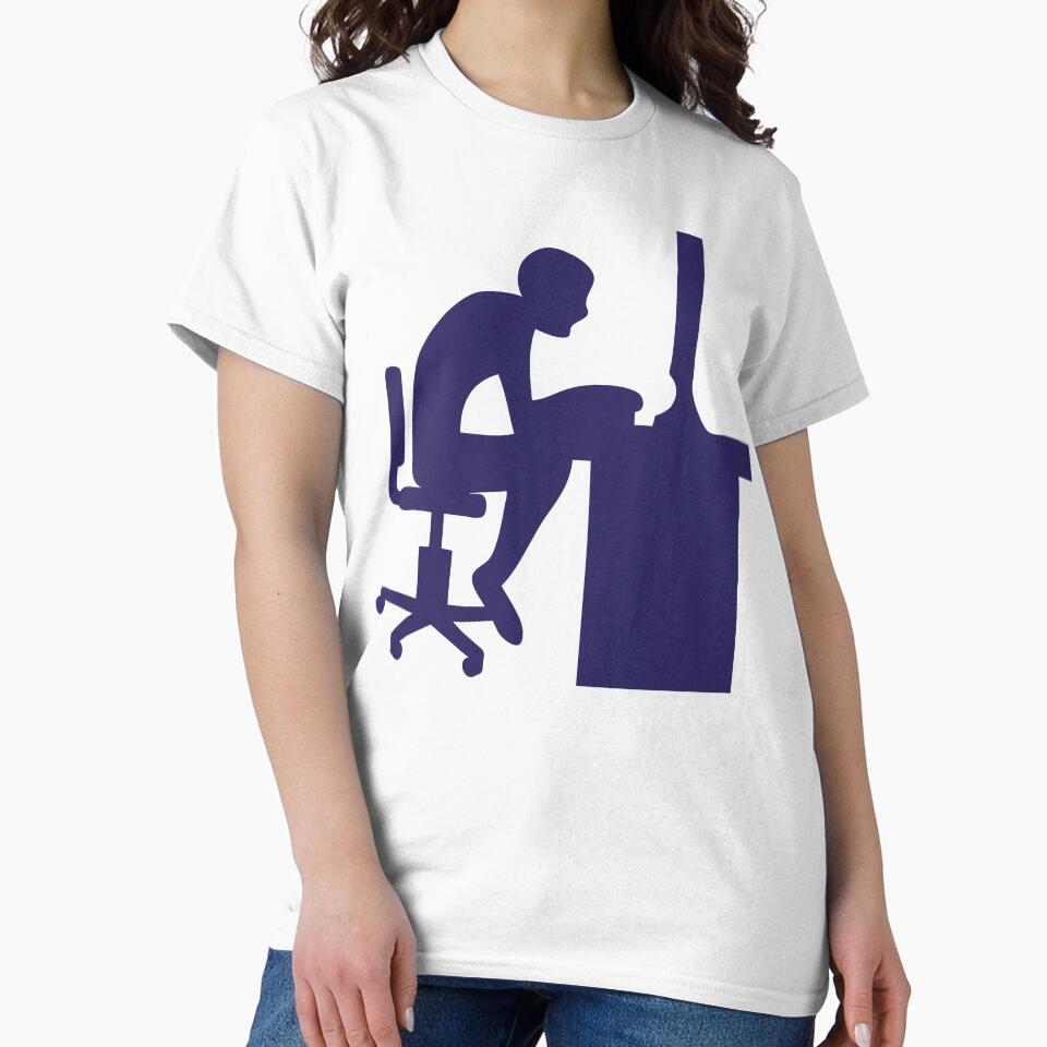 icon office computer work Classic T-Shirt